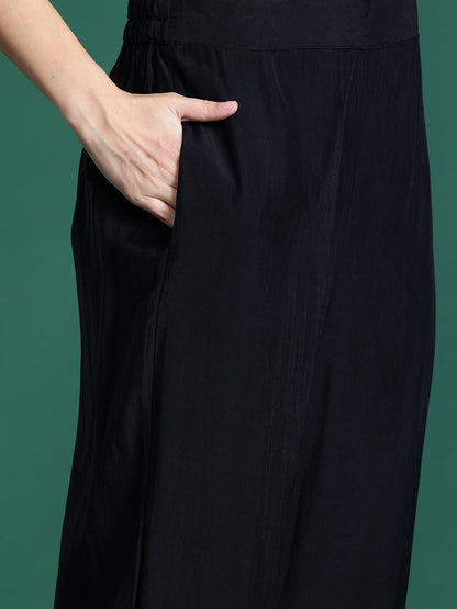 Dhiyona IE Ethnic Motifs Embroidered Sequinned Kurta With Trousers & Dupatta