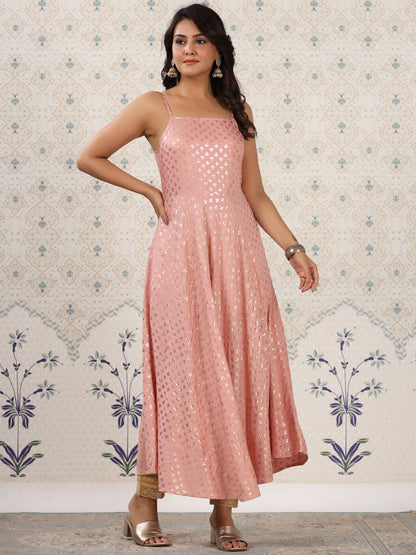 Dhiyona OD  Floral Printed Shoulder Straps Anarkali Kurta