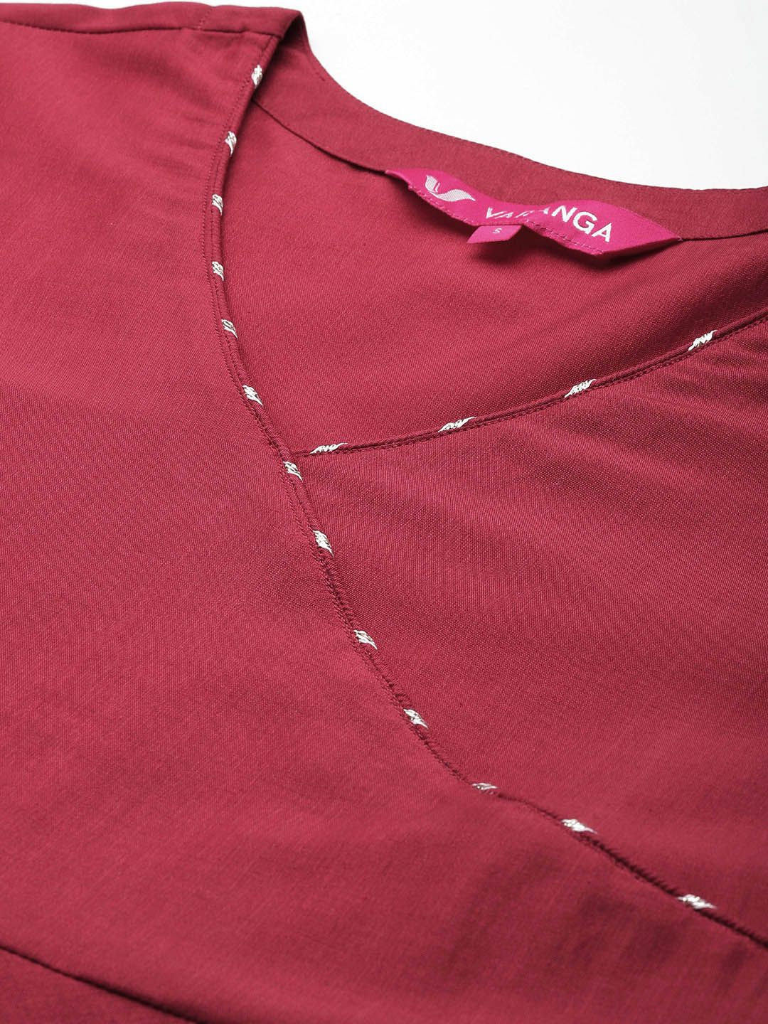 Dhiyona VA Women's Angrakha Kurta with Trousers & With Dupatta