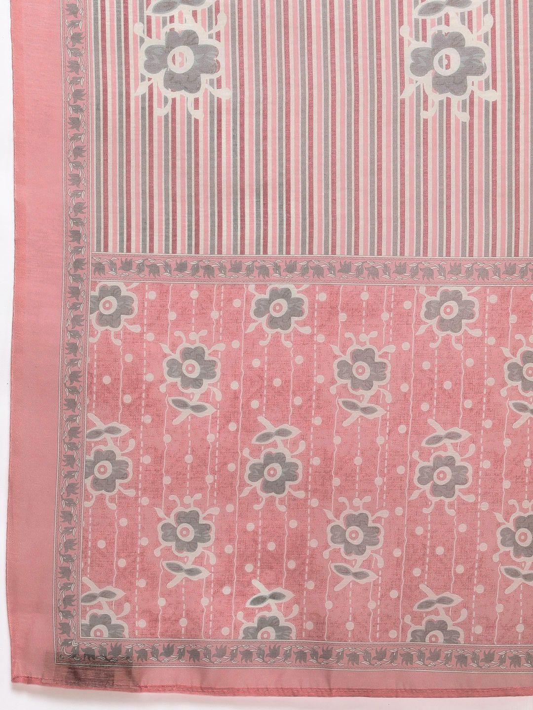 Dhiyona PD Women Women Floral Yoke Design Pleated Thread Work Kurta with Trousers & With Dupatta
