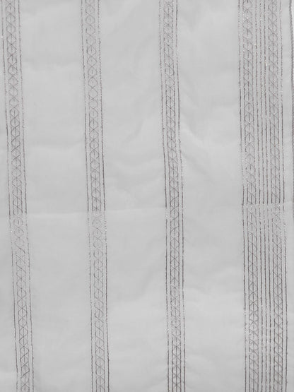 Dhiyona VA Women's Grey Floral Embroidered Thread Work Kurta with Trousers & With Dupatta