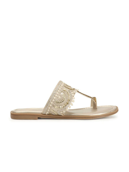 Dhiyona AK Women Open Toe Flats with Laser Cuts