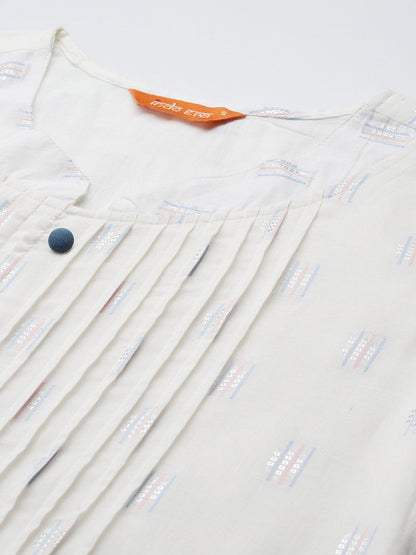 Floral Printed Regular Pure Cotton Kurta with Trousers