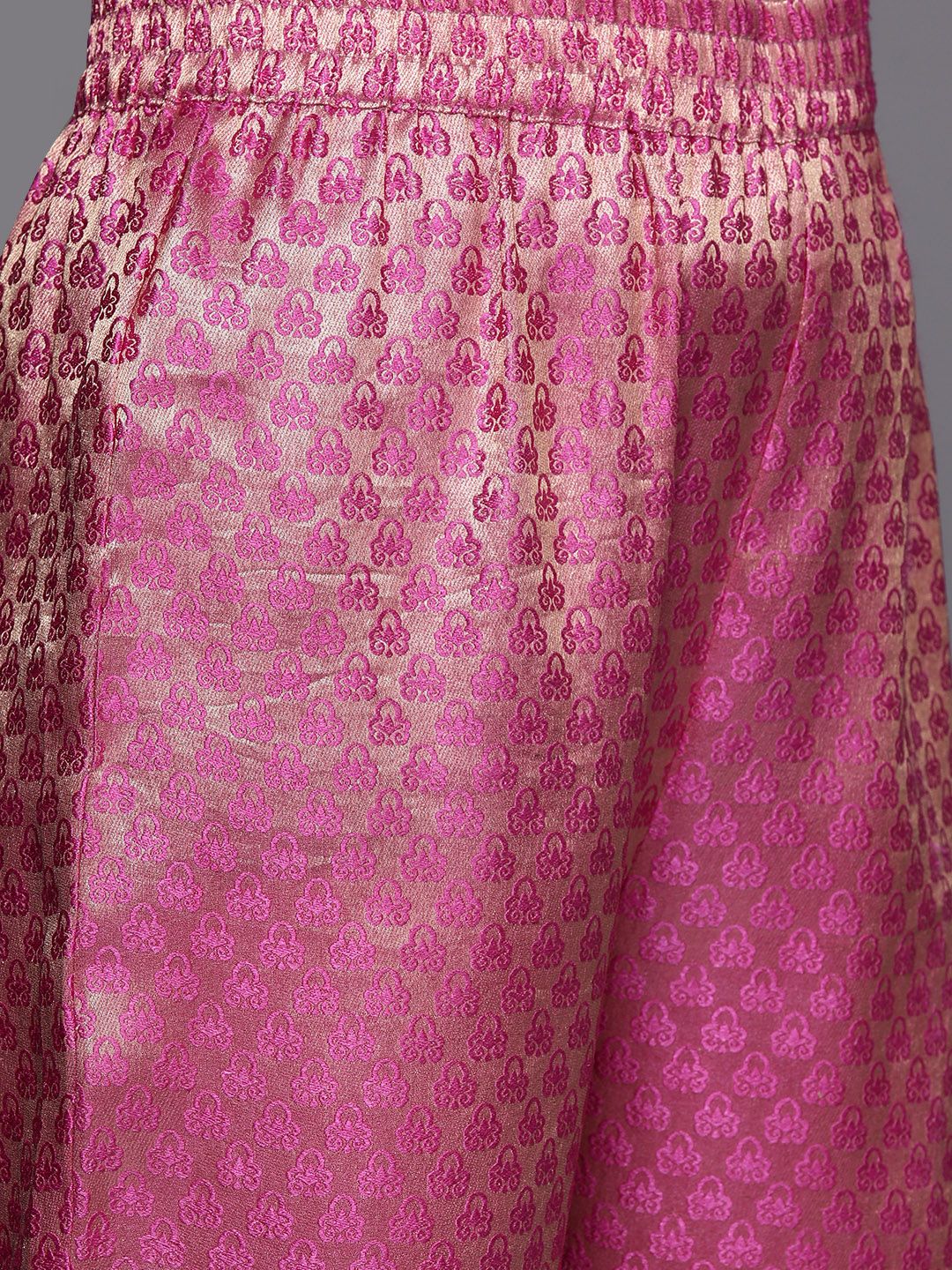 Dhiyona VA Women's Fuchsia Kurta with Trousers & With Dupatta
