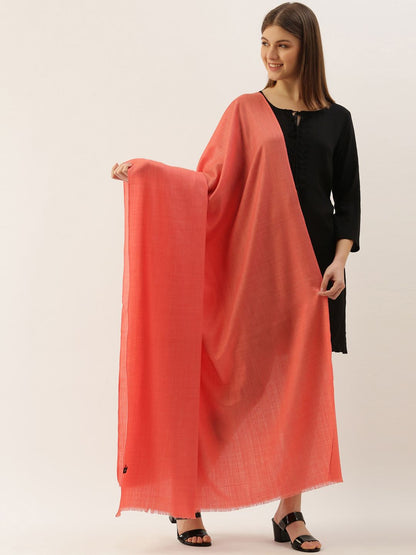 Dhiyona PA Women Pink Solid Shawl