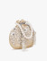 Dhiyona NR Cream-Coloured & White Embellished Tasselled Potli Clutch