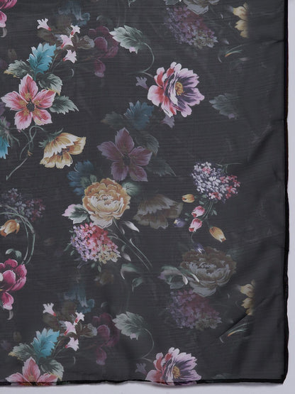 Women Floral Embroidered Regular Thread Work Kurta with Trousers & With Dupatta