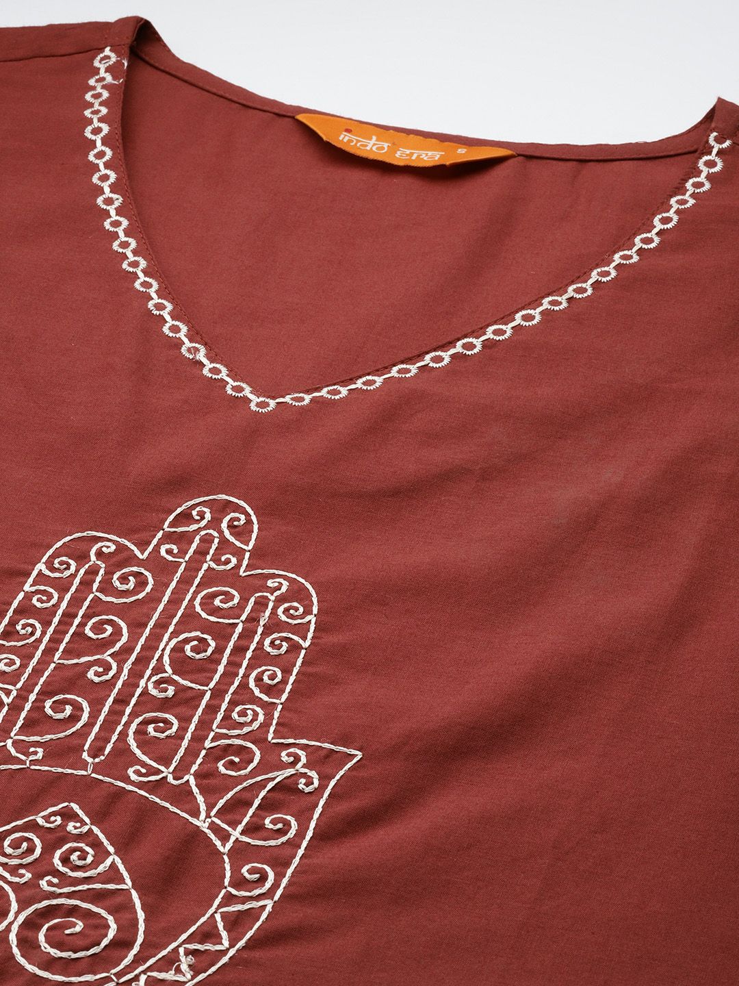 Ethnic Motifs Embroidered Pure Cotton Kurta with Palazzos