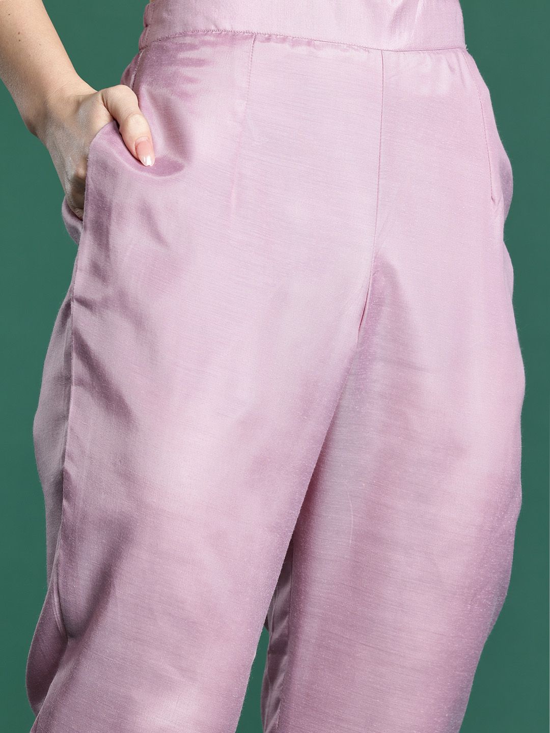 Floral Embroidered Kurta with Trousers & Dupatta