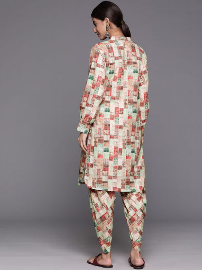 Dhiyona VA Women'sPrinted Regular Kurta with Dhoti Pants