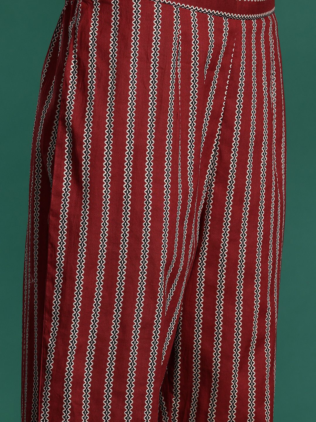 Dhiyona IE Ethnic Motifs Printed Pure Cotton Kurta with Trousers