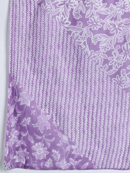 Dhiyona IE Floral Printed Pure Cotton Kurta with Trousers & Dupatta
