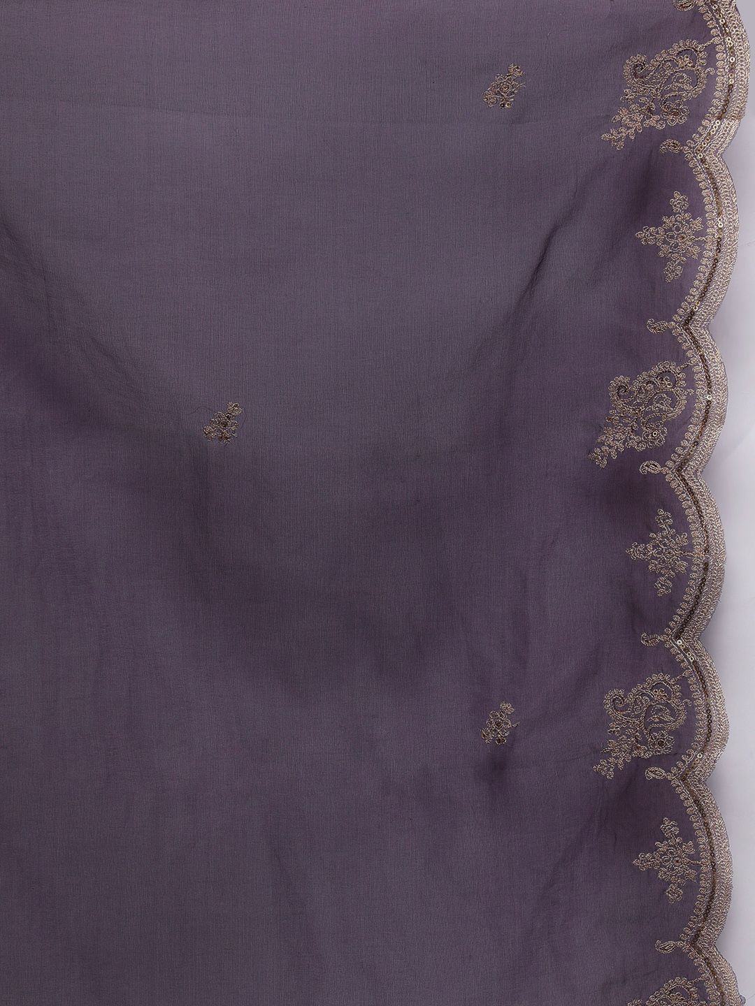 Women Ethnic Motifs Embroidered Regular Sequined Kurta with Trousers & Dupatta