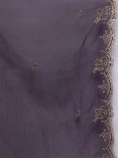 Women Ethnic Motifs Embroidered Regular Sequined Kurta with Trousers & Dupatta