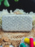 Dhiyona NR Silver-Toned & Gold-Toned Embroidered Embellished Box Clutch