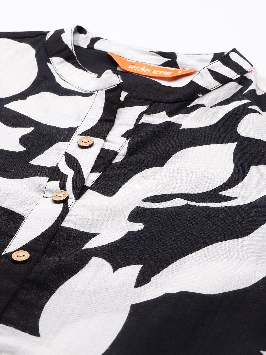 Floral Printed Pleated Pure Cotton Kurta with Trousers