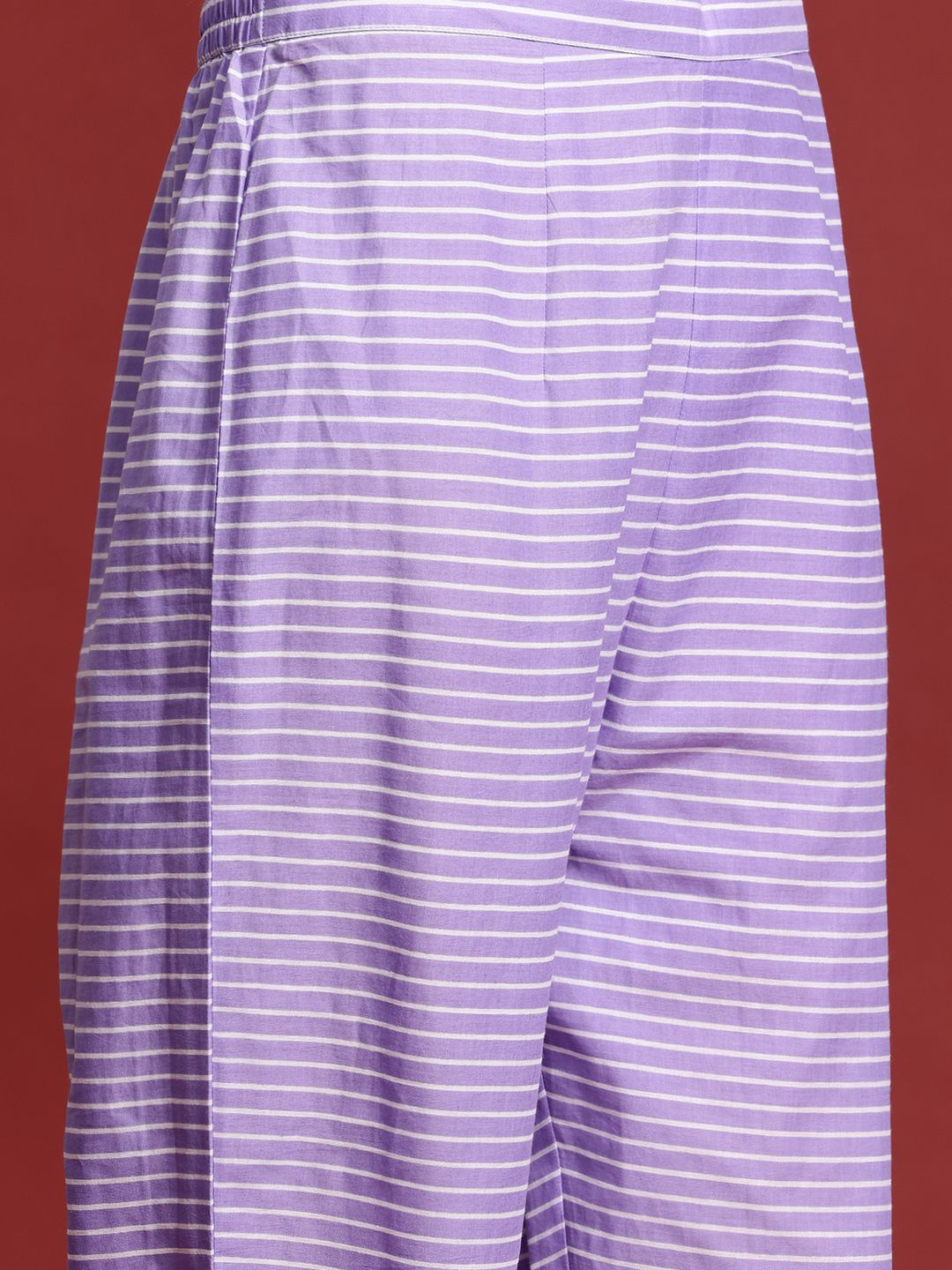 Dhiyona IE Printed Pleated Pure Cotton Kurta with Trousers
