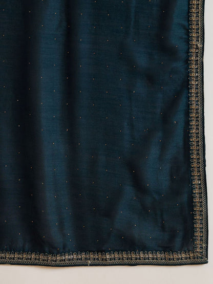 Women Embroidered Regular Sequinned Kurta with Trousers & With Dupatta