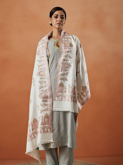 Dhiyona PA Pari Mahal Kaani Ethnic Motifs Woven Design Shawl