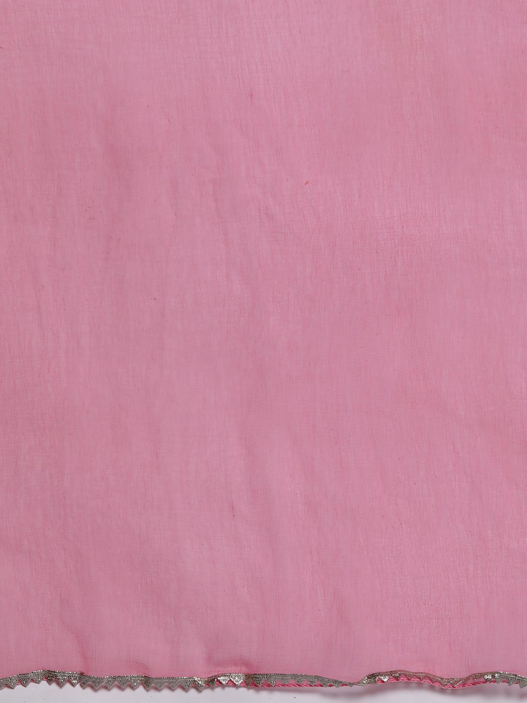 Dhiyona VA Women's Pink Floral Printed Gotta Patti Pure Cotton Kurta with Trousers & Dupatta