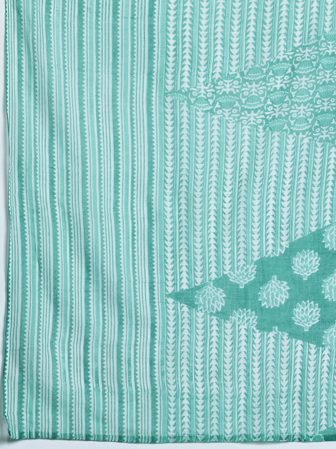 Floral Printed Pure Cotton Kurta with Trousers & Dupatta