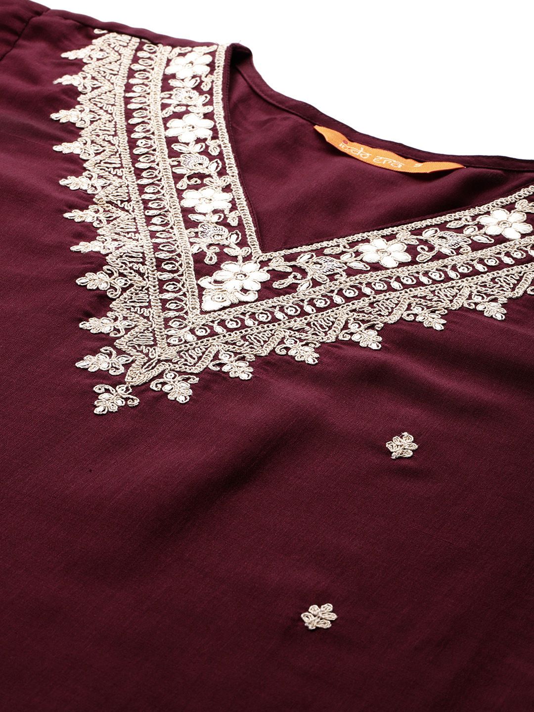 Women Floral Embroidered Thread Work Kurta with Trousers & Dupatta