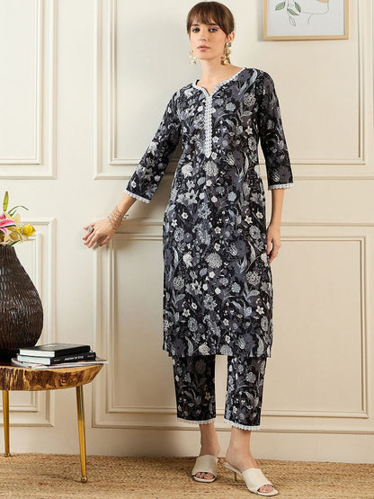 Dhiyona IE Printed Tunic & Trousers Co-Ords Set
