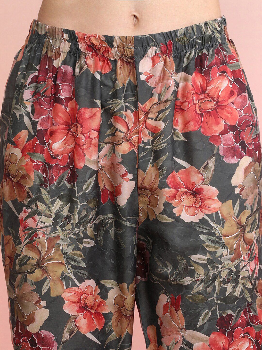 Dhiyona IE Floral Printed Shirt With Trousers