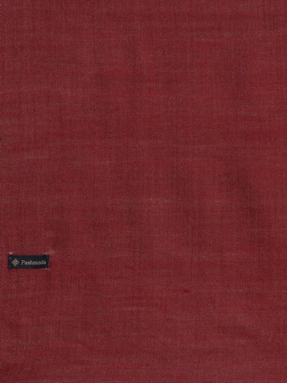 Dhiyona PA Women Maroon Solid Pashmina Wool Shawl