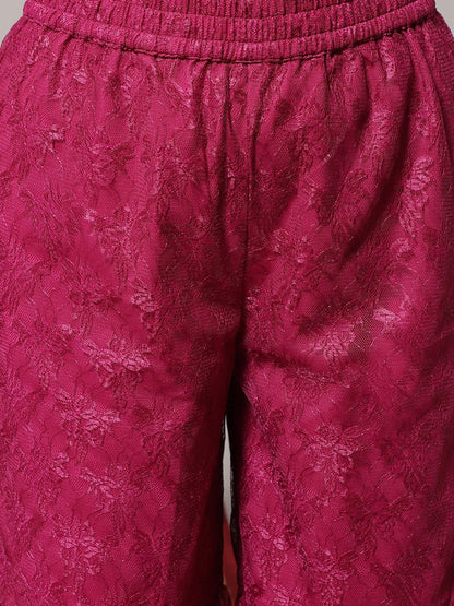 Dhiyona VA Women's Magenta Kurta with Sharara
