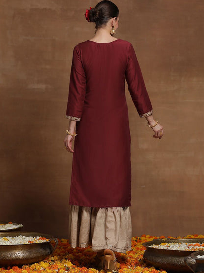 Dhiyona IE Ethnic Motifs Embroidered A-line Kurta