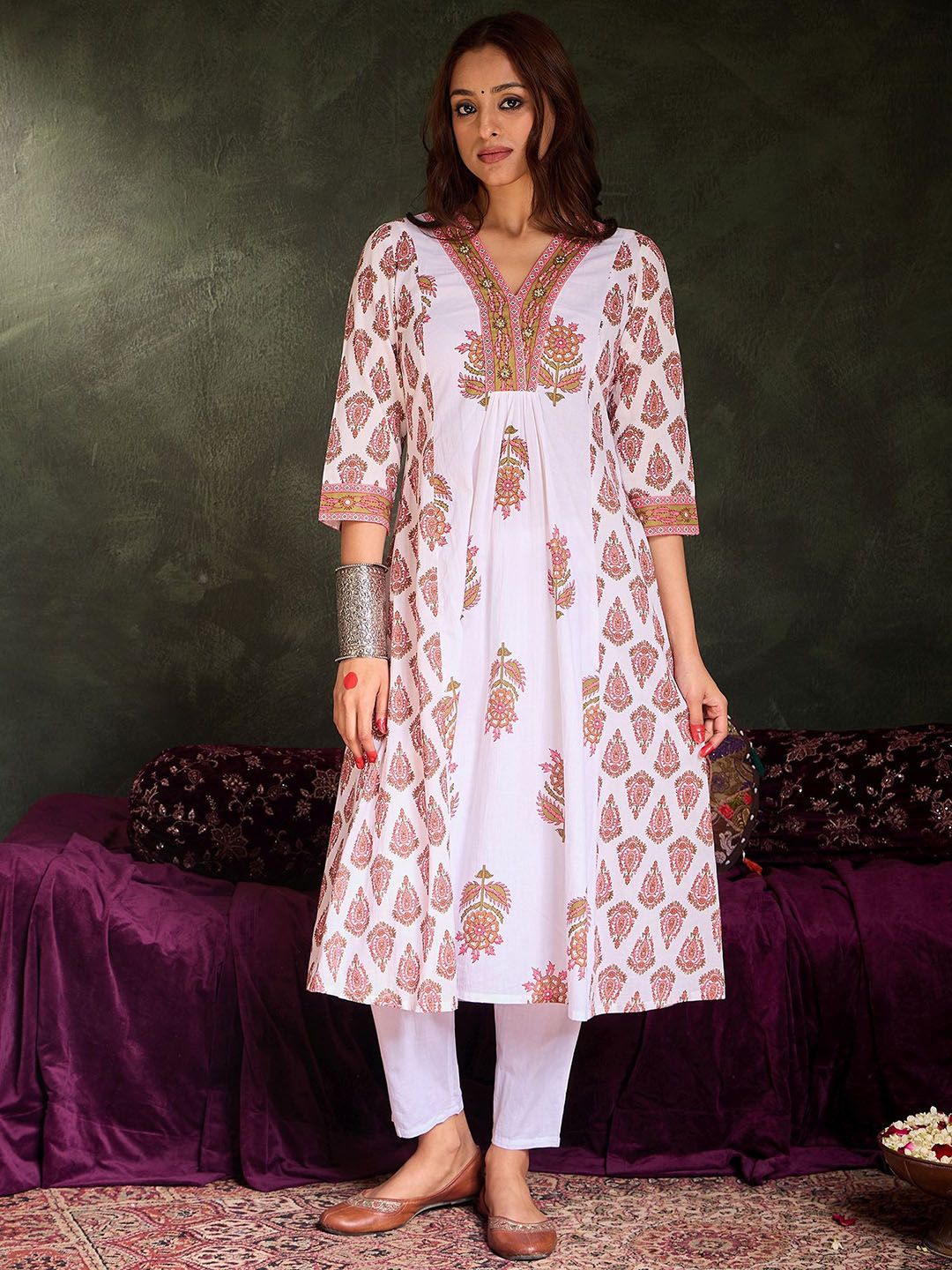 Dhiyona IE Printed A-Line Kurta Set