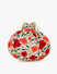 Dhiyona NR Cream-Coloured & Red Embroidered Tasselled Potli Clutch