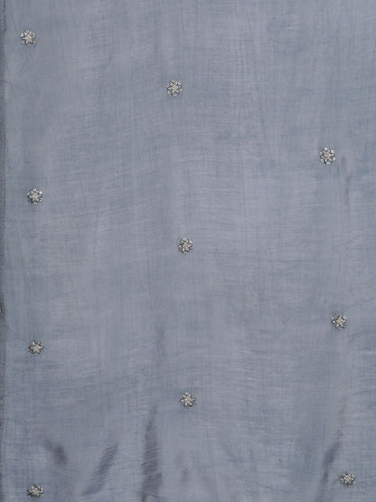 Dhiyona VA Women'sFloral Yoke Design Sequinned Chanderi Silk Kurta with Trousers & With Dupatta