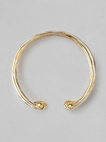 Dhiyona RJ Women's Gold-Plated Handcrafted Cuff Bracelet