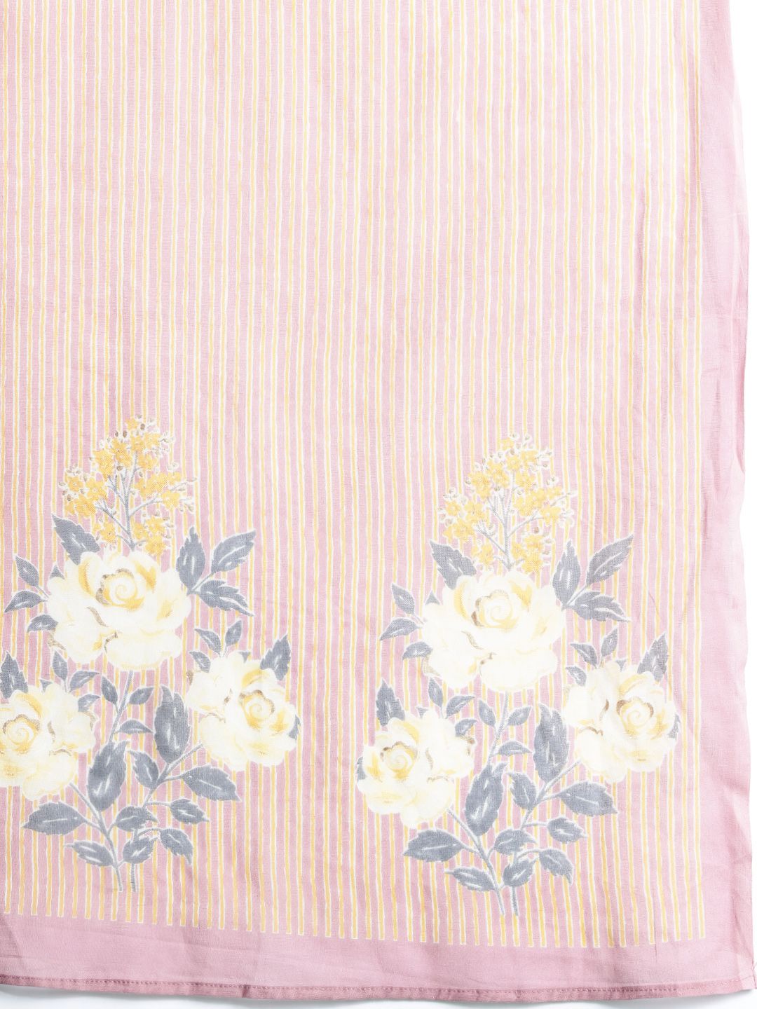 Women Floral Printed Thread Work Pure Cotton Kurta With Trousers & Dupatta