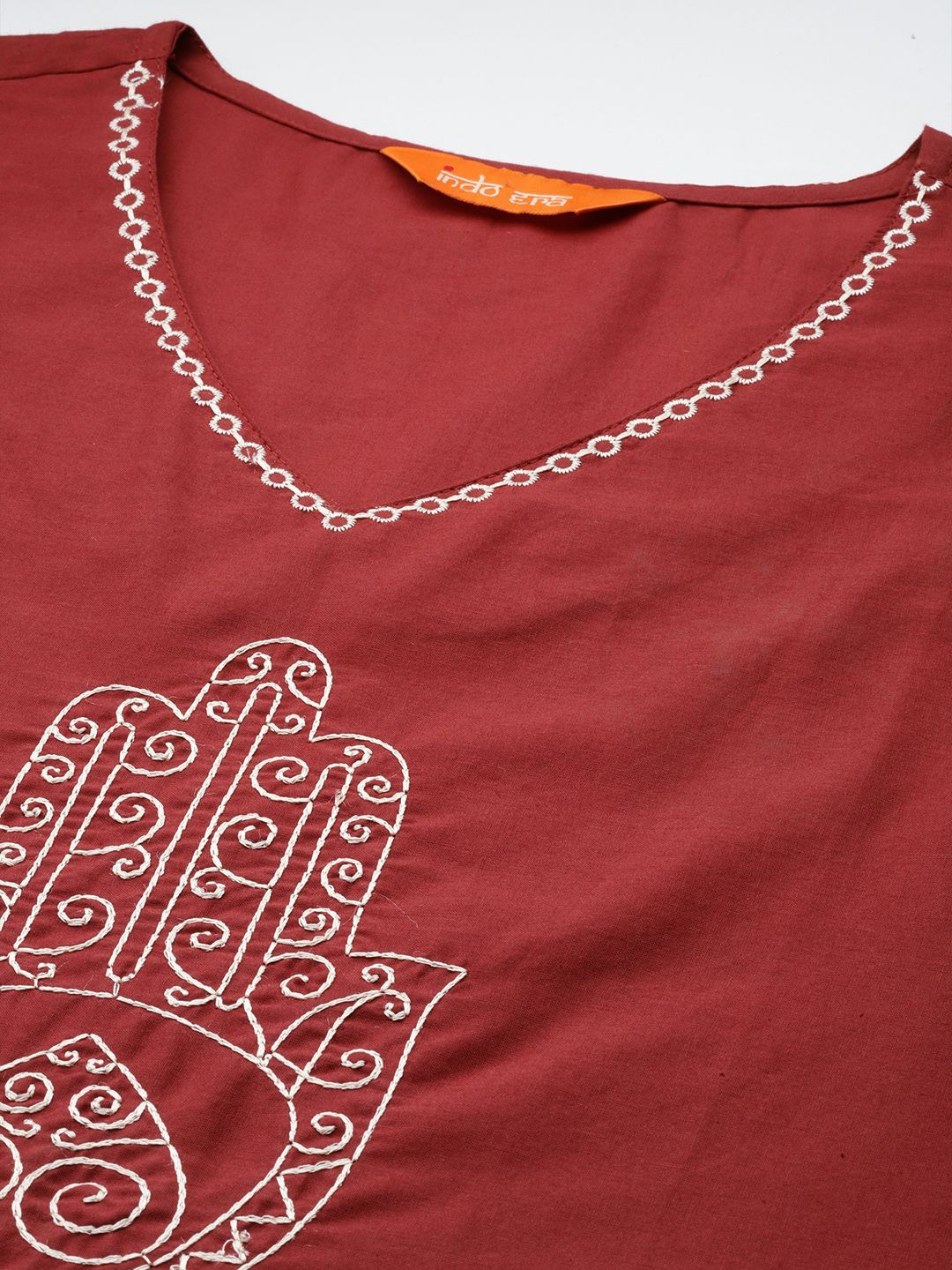 Dhiyona IE Embroidered A-Line Top With Palazzos Co-Ords