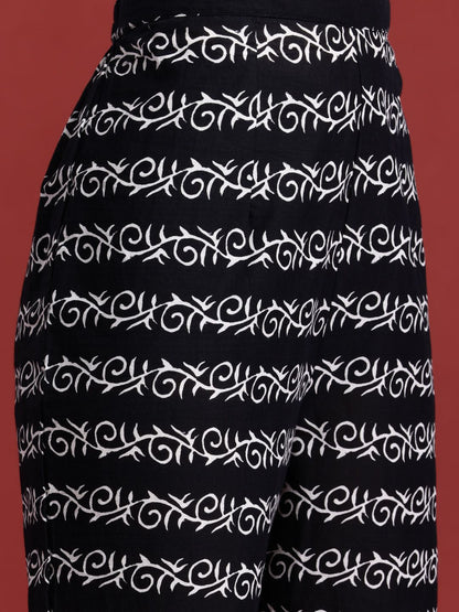 Dhiyona IE Floral Printed Regular Pure Cotton Kurta With Trousers & Dupatta