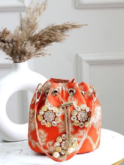 Dhiyona NR Embroidered Potli Clutch