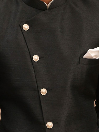 Men's Cream Viscose Straight Sherwani Set