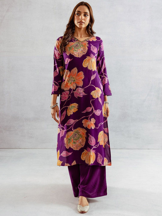 Dhiyona SN Women's Floral Printed Kurta with Palazzo