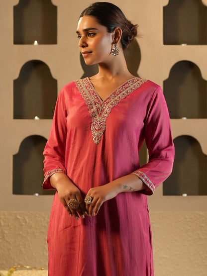 Women Ethnic Motifs Embroidered Regular Kurta with Trousers