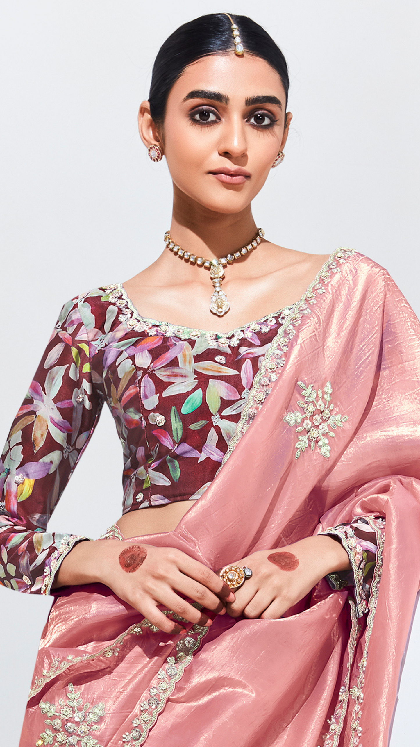 Dhiyona KM Women Peach Dream “ Elegant Peach Saree In Soft Silk Finish For Timeless Occasions