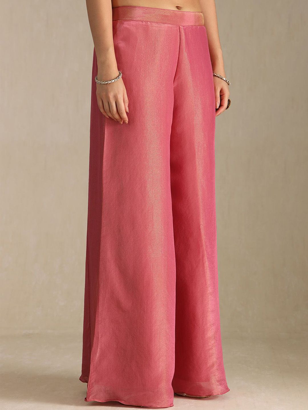 Dhiyona SO Women's Floral Yoke Design Beads and Stones Panelled Anarkali Kurta With Palazzos & Dupatta