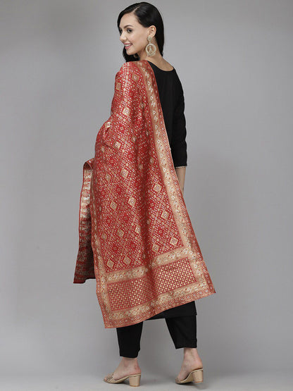 Embroidered Sequinned Kurta with Trousers & Dupatta