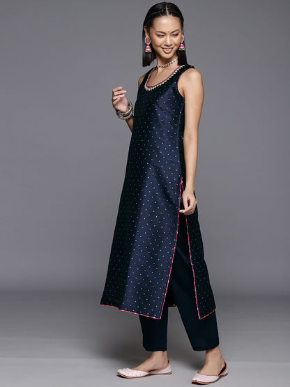 Dhiyona VA Women's Self Design Kurta with Trousers & Dupatta.