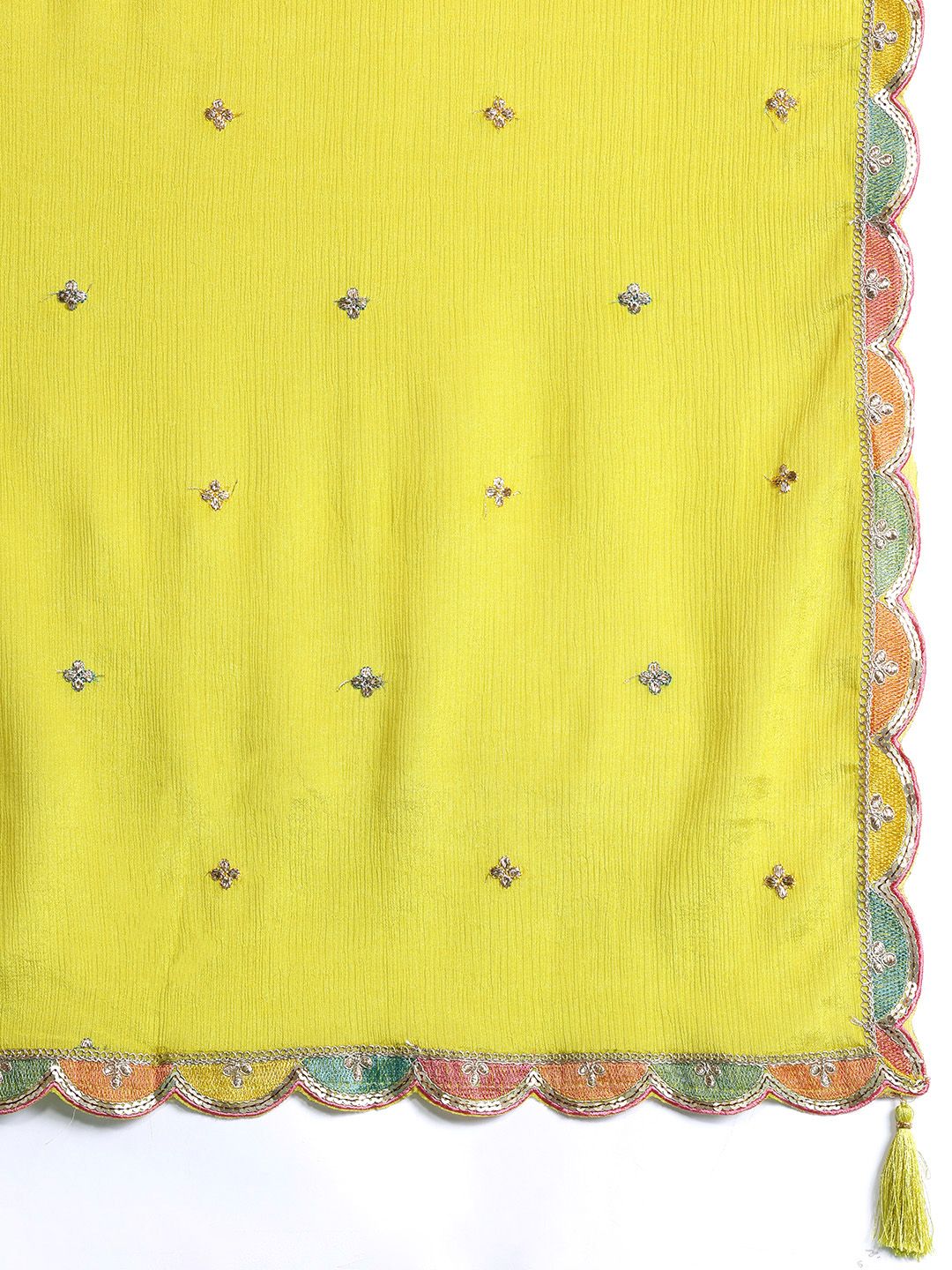 Paisley Embroidered Sequinned Kurta with Palazzos & With Dupatta