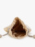 Dhiyona NR Cream-Coloured & White Embellished Tasselled Potli Clutch