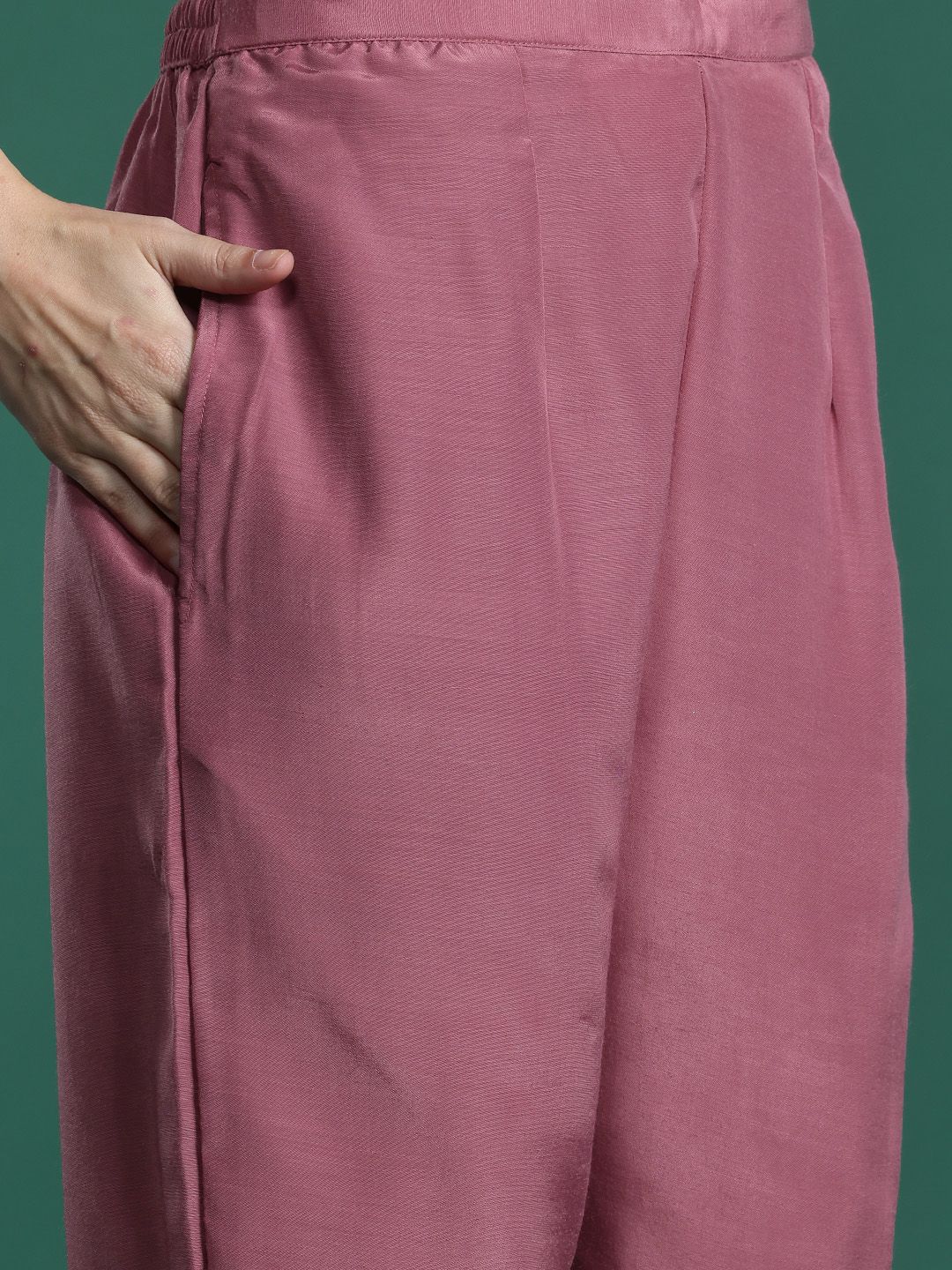 Floral Embroidered Thread Work Kurta with Trousers & With Dupatta