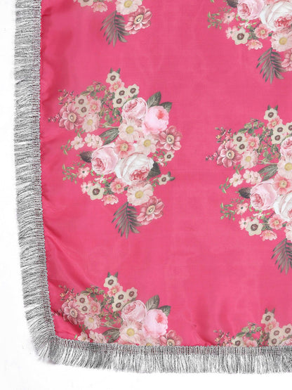 Dhiyona VA Women'sFloral Yoke Design Regular Thread Work Kurta with Trousers & With Dupatta